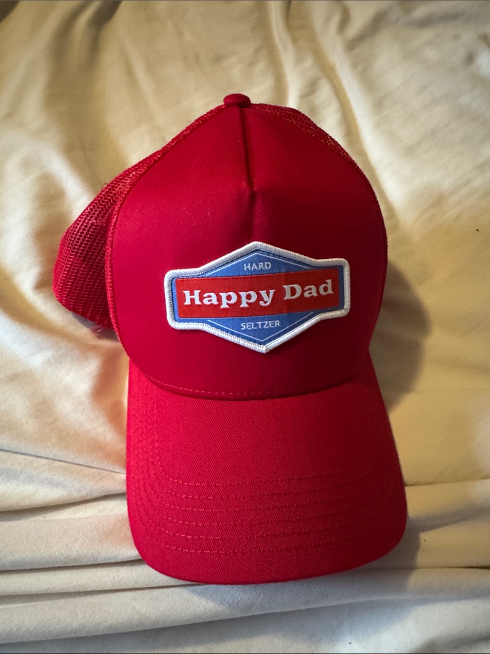 Happy Dad Red Trucker Hat